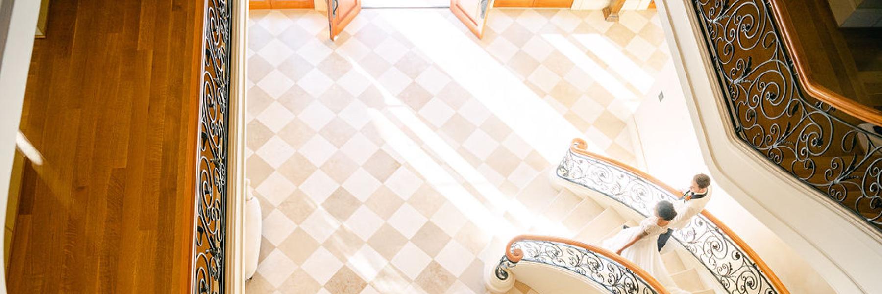 view from above grand staircase