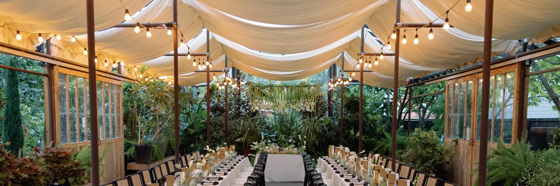 long wedding reception tables