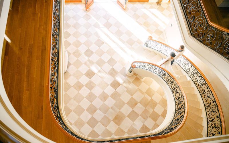 view from above grand staircase