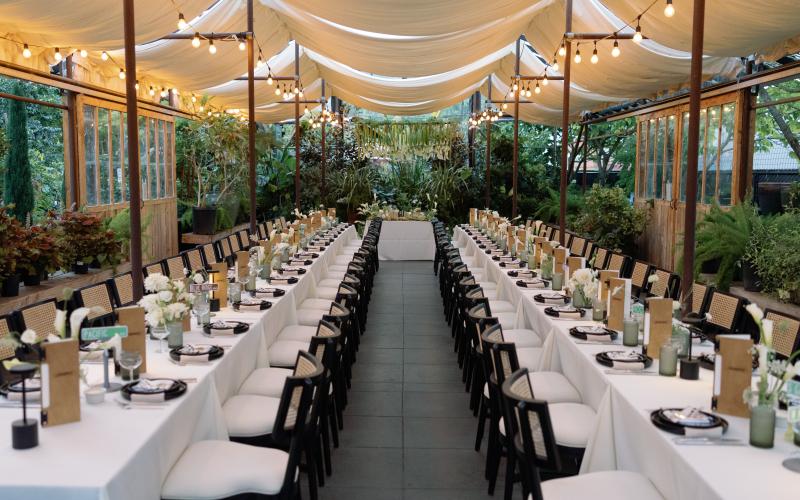 long wedding reception tables