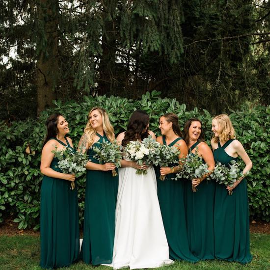 Hand tie bouquet, all greenery hand tie bouquets