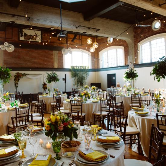 Elevated greenery centerpieces