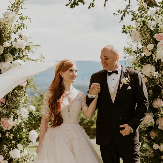 Custom Ceremony Floral Pillars