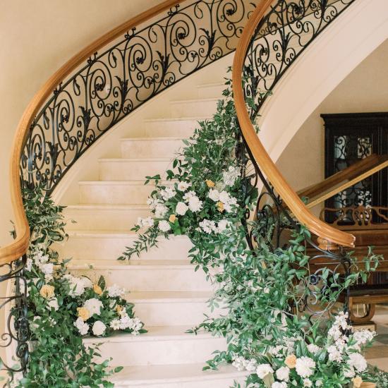 trailing greenery on staircase