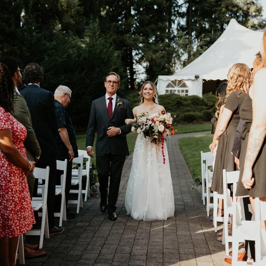 walking down the aisle