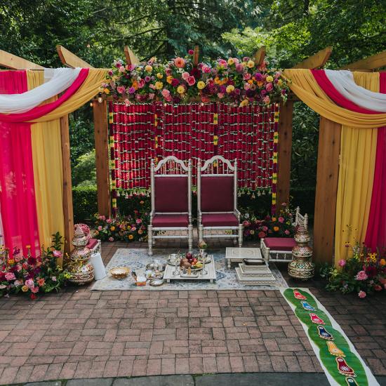 colorful ceremony install