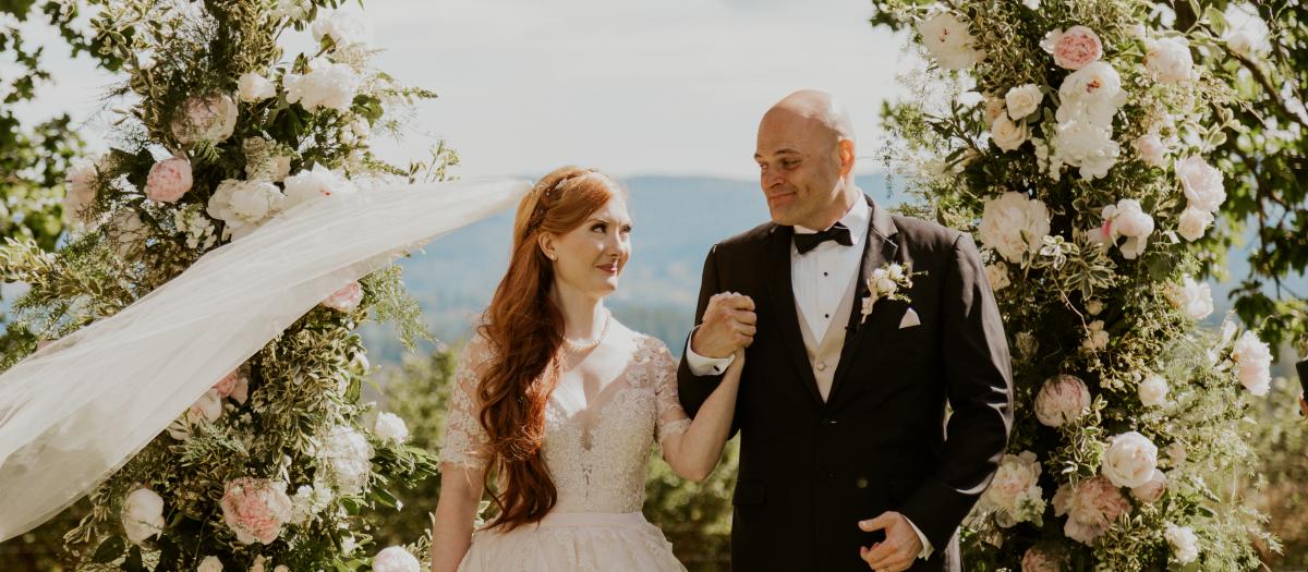 Custom Ceremony Floral Pillars