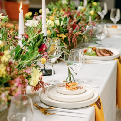 colorful table scape